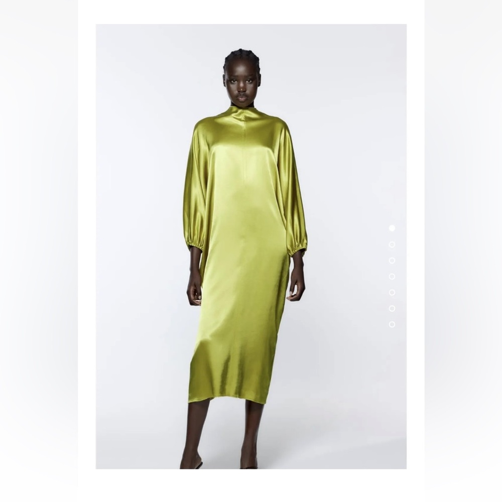 Zara Green Satin Tunic
